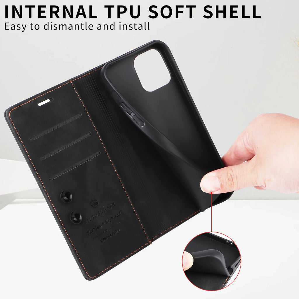 Leather Wallet Case For Samsung Galaxy A73 A56 A55 A54 A53 A36 A35 A34 A33 A25 A24 A23 A16 A26 A15 A14 A13 A04S Flip Phone Cover