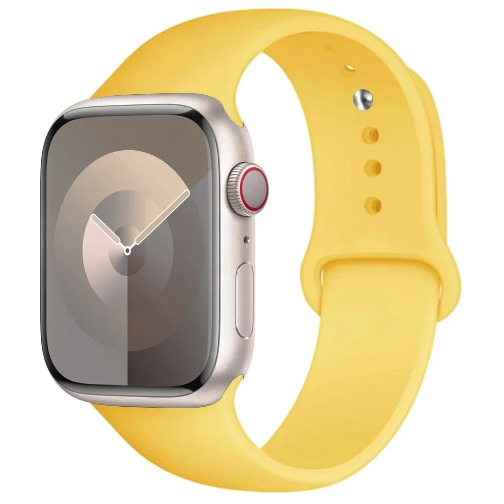Silicone Band For Apple Watch strap 44mm 45mm 40mm 41mm 42-46mm 49mm sport bracelet iwatch series 11-10-9-8 7 6 5 4 SE-Ultra 2/3