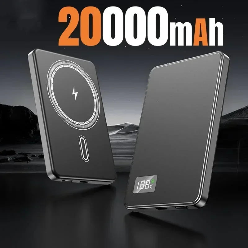 500000mAh Wireless Magnetic Power Bank Fast Charging Portable PD22.5W External Battery for Magsafe for iPhone17 Samsung Xiaomi