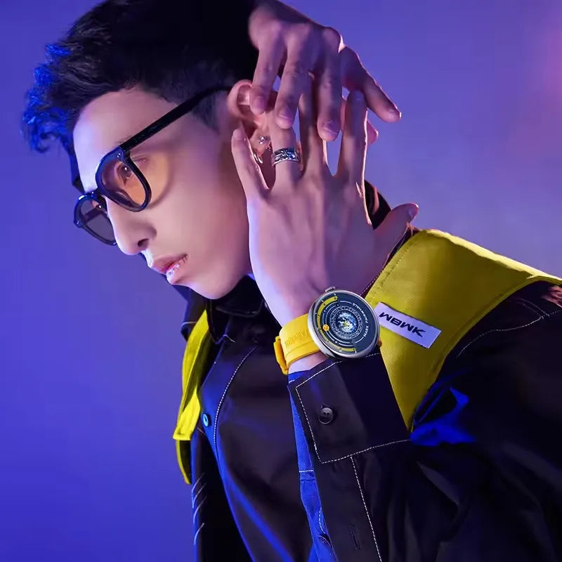 Mark Fairwhale 5700 Unique Men's Quartz Watch Creative Fashion Waterproof Planet Pointer Cool Silicone Men's Luxury Watch reloj