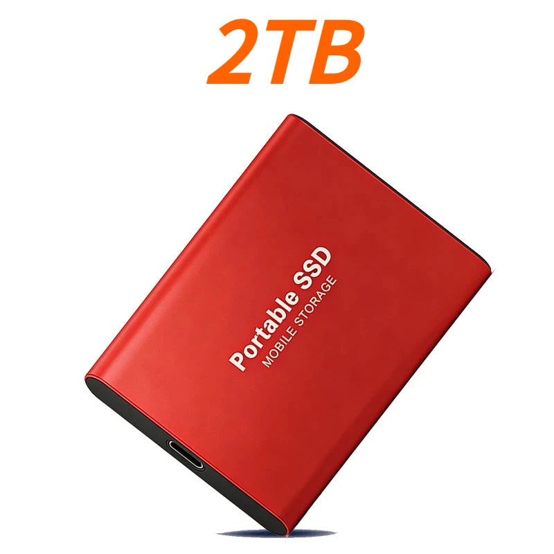 High-Speed Portable Hard Drive 1TB External SSD 2TB Hard Disk Fast-Write Storage 4TB for Design Laptop/iPad