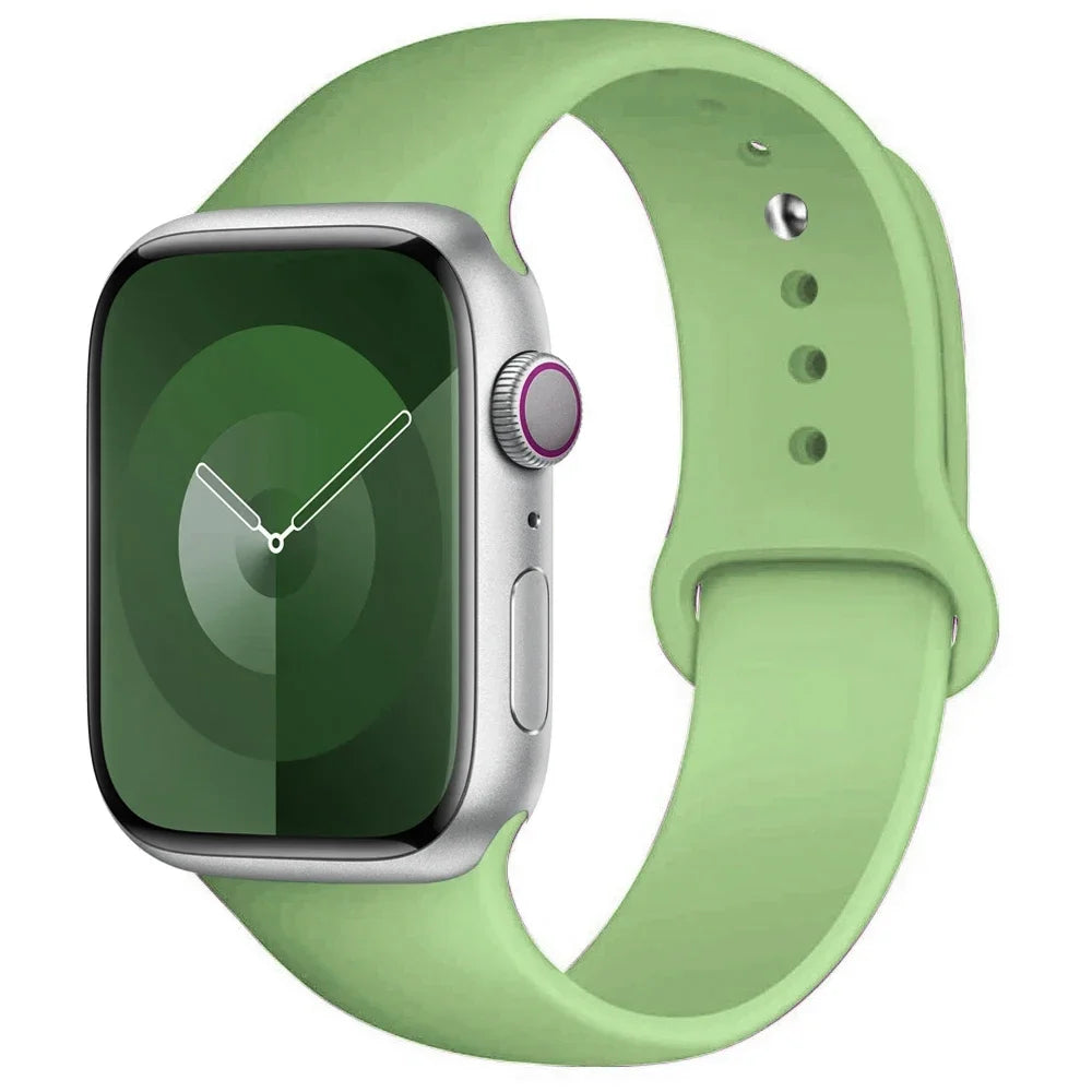 Silicone Band For Apple Watch strap 44mm 45mm 40mm 41mm 42-46mm 49mm sport bracelet iwatch series 11-10-9-8 7 6 5 4 SE-Ultra 2/3