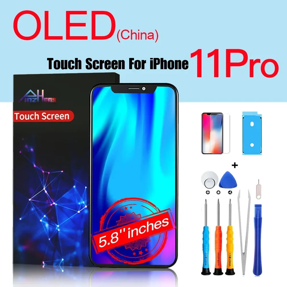 PINZHENG High Quality Screen AMOLED INCELL LCD OLED OEM For iPhone 11 12 13 Mini Pro Max XS XR MAX Display Replacement With Tool