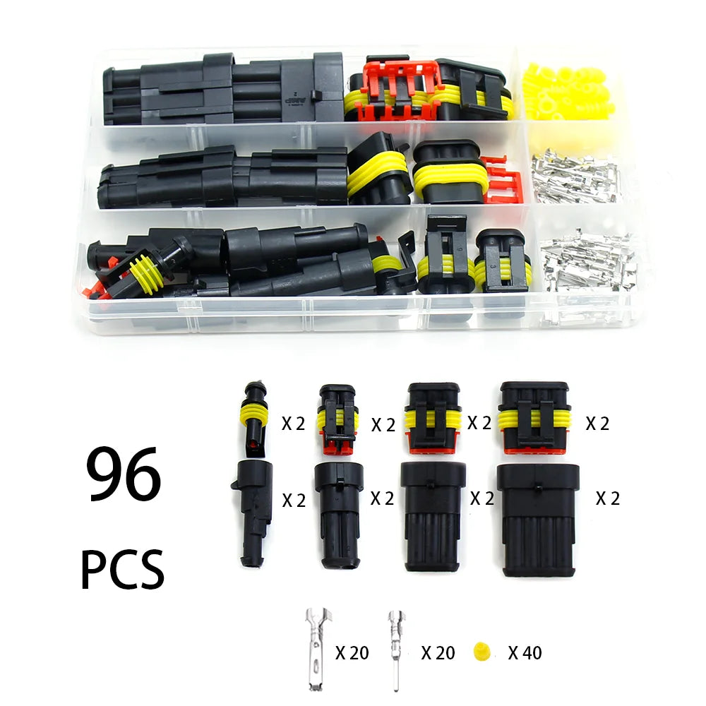 Waterproof Connectors Kit Automotive Wire Quick Connector Electrical In Car Wiring Auto Seal Socket 1 2 3 4 5 6 Pin Plug Kit Way