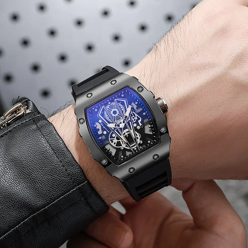 1/2PCS Luxury Large Dial Men Quartz Watch Casual Silicone Band Men's Sports Watches Reloj Hombre（Without Box）
