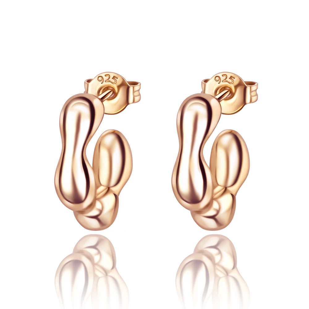 925 Sterling Silver 2026 New Earrings Sparkling Zircon Studs, 3 Color Gold/Rose Gold/Silver Fashion Accessory For Daily Use