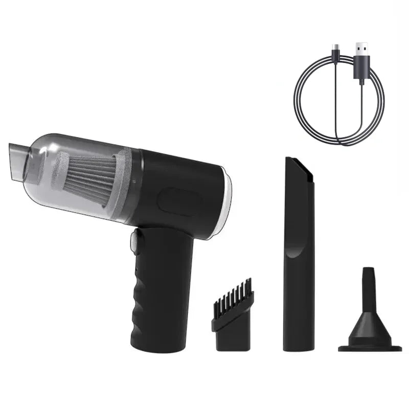 Wireless Car Vacuum Cleaner USB Charging 1200mAh Portable Cleaning Appliance Mini Wet and Dry Blow Vacuum Cleaner Household
