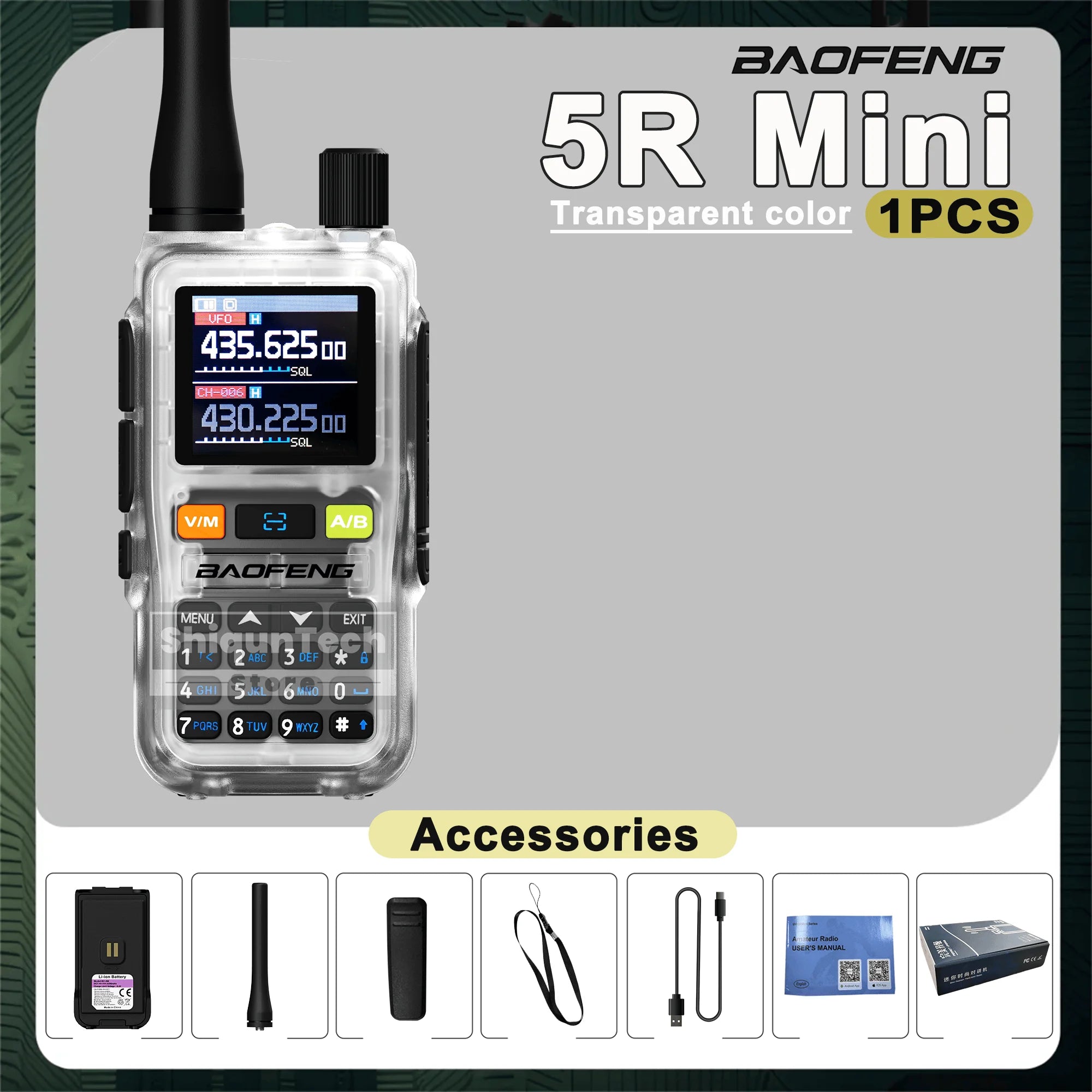 Baofeng UV 5R Mini Walkie Talkie Air Band UHF/VHF Dual Watch Dual PTT Bluetooth Programming Type-C Camping Ham Radio Upgrade 5R