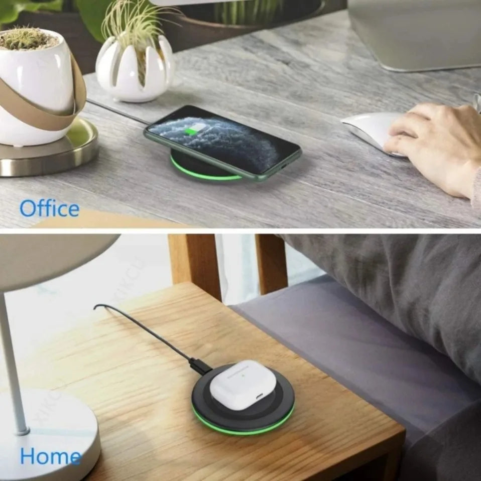 Mini 15W Magnetic Wireless Charger Pad For Magsafe iPhone 17 16 15 14 13 12 Pro Max Samsung LED Magnet Fast Charging Phone Stand