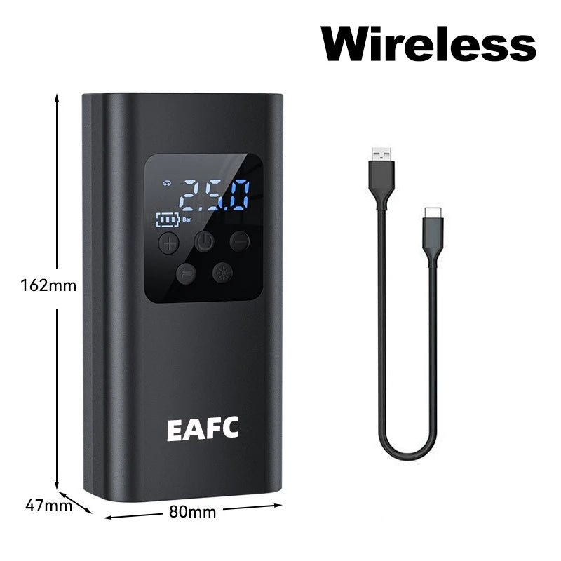 Mini Portable Air Pump Electric Air Compressor Treasure Type-C Multifunction Tool Inflator for Automotive Car Boat Bicycle Ball