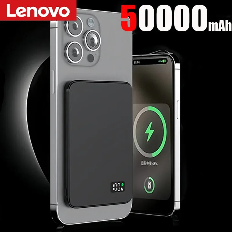 Lenovo Large Capacity Magnetic Power Bank  20W Wireless Fast Portable Charger for Magsafe Powerbank for iPhone Samsung 2026 New
