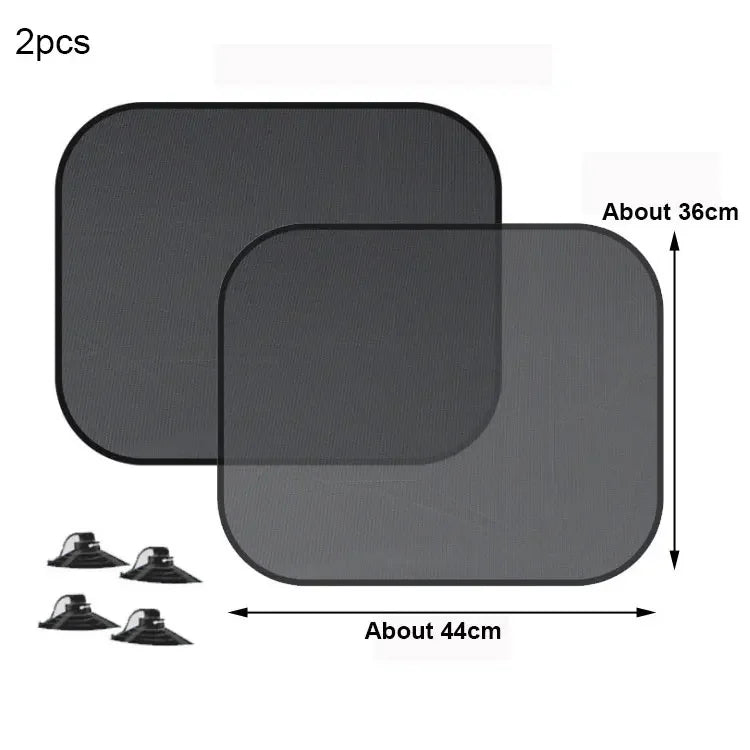 SEAMETAL Car Sun Shade Side Window Curtain Front Rear Window Sunshade Summer UV Blocking Suction Cup Car Sun Protection Curtains