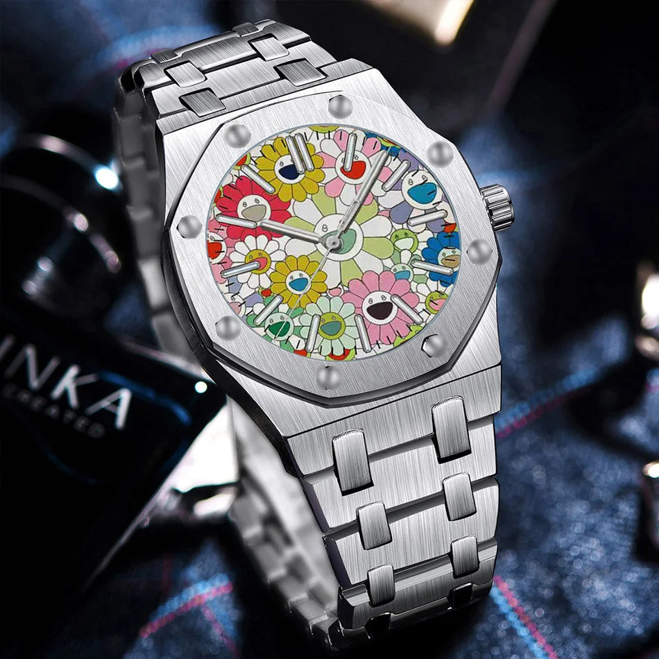 Retro Men's Quartz Qatch Luxury and Fashionable Women's Clock Luminous Sports Watch Alloy Business Quartz Wristwatch Gift