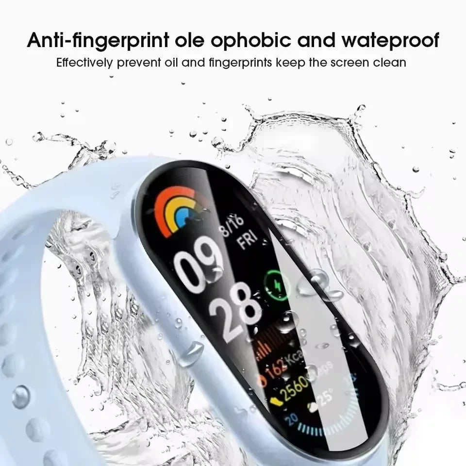 1-5PCS for Xiaomi Miband 10 Screen Protectors 9D Curved Full Coverage Anti-Scratch Protective Films for Mi Band 9 Watch Cover