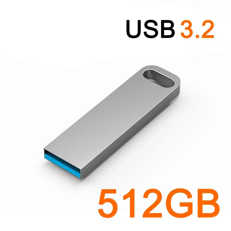 2TB USB 3.2 Flash Drive High Speed Metal U Disk TypeC Memory Stick Waterproof SSD Storage PC Phone Data Transfer Portable 2026