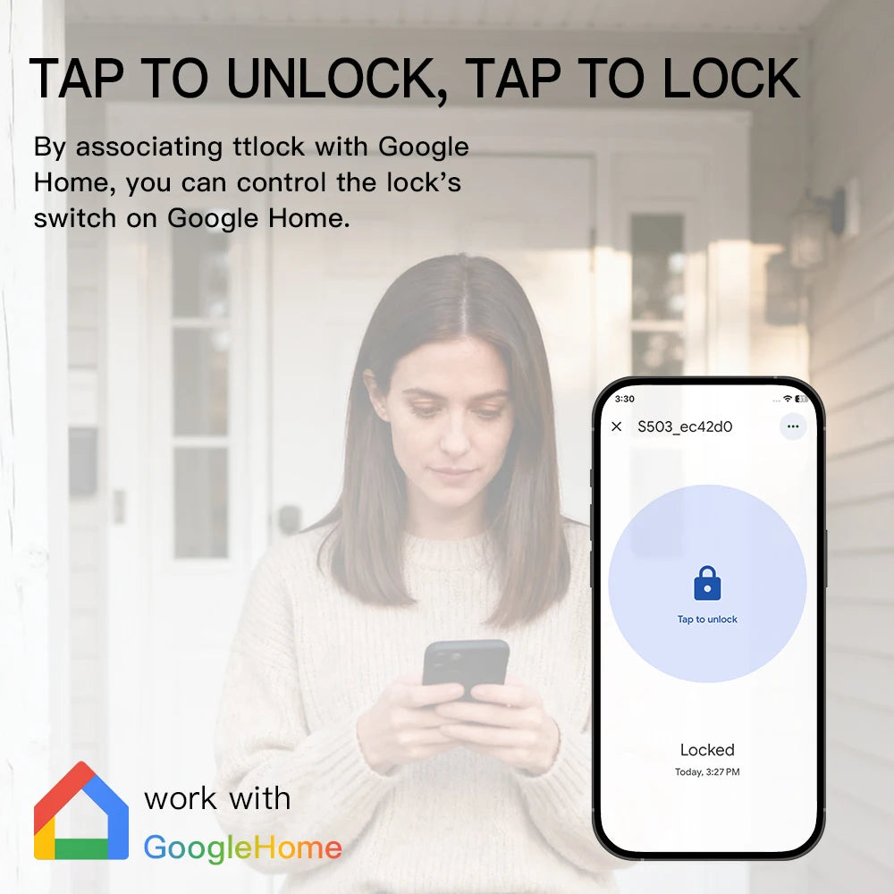 TTLock Bluetooth-compatible Fingerprint Door Lock Code Card Key Touch Screen Smart Door Lock Digital Electronic Lock For Home