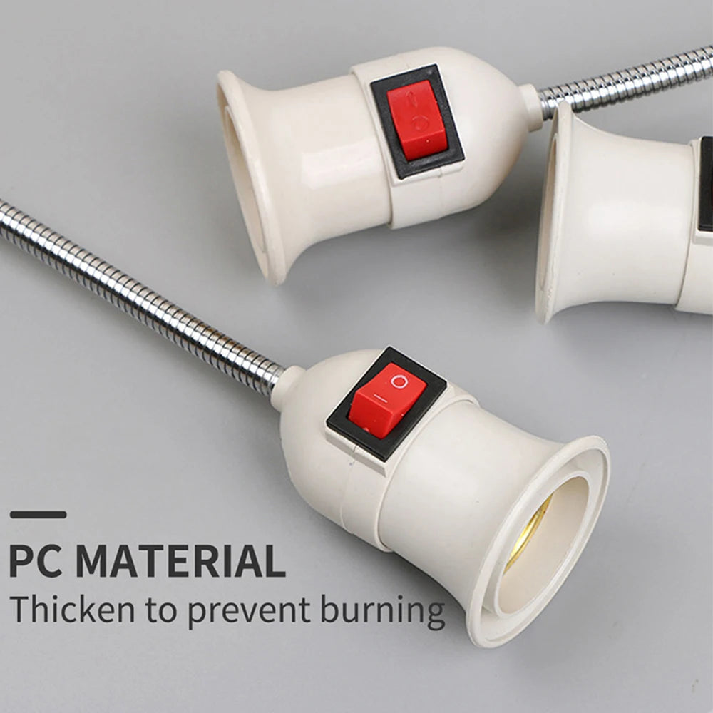 Direct Plug-in Rotary Lamp Head E27 Socket Lamp Converter with Switch EU US Plug Lamp Holder LED Table Lamp Led Base Lamp Base ﻿