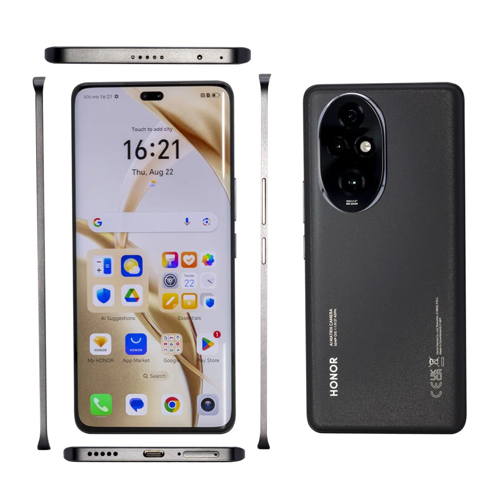 Honor 200 Pro 5G SmartPhone Global Version Snapdragon 8 Gen 3 6.78" 120Hz Screen 5200mAh Battery 100W Fast Charge Cell Phone NFC