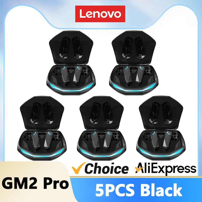Lenovo GM2 Pro Bluetooth 5.3 Earphones Sports Headset Wireless In-Ear Gaming Low Latency Dual Mode Music Headphones New