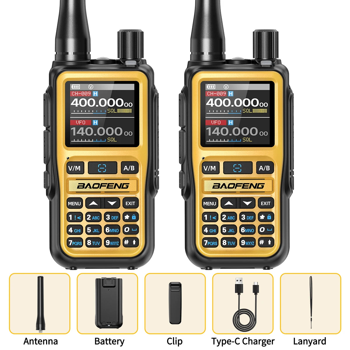 BAOFENG UV-5R Mini Walkie Talkie Multi Band Bluetooth Programming Wireless Copy Frequency 999CH AM FM Long Range Two Way Radio