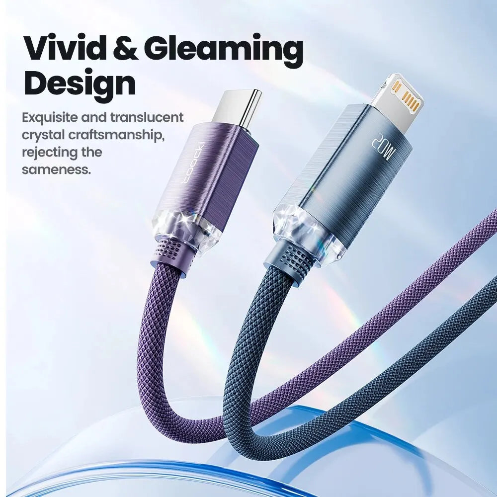 Toocki USB C to Lighting Cable for iPhone 14 13 12 11 Pro Max Mini 8 7 Plus AirPods iPad Fast Charging Type C Lightning Cable