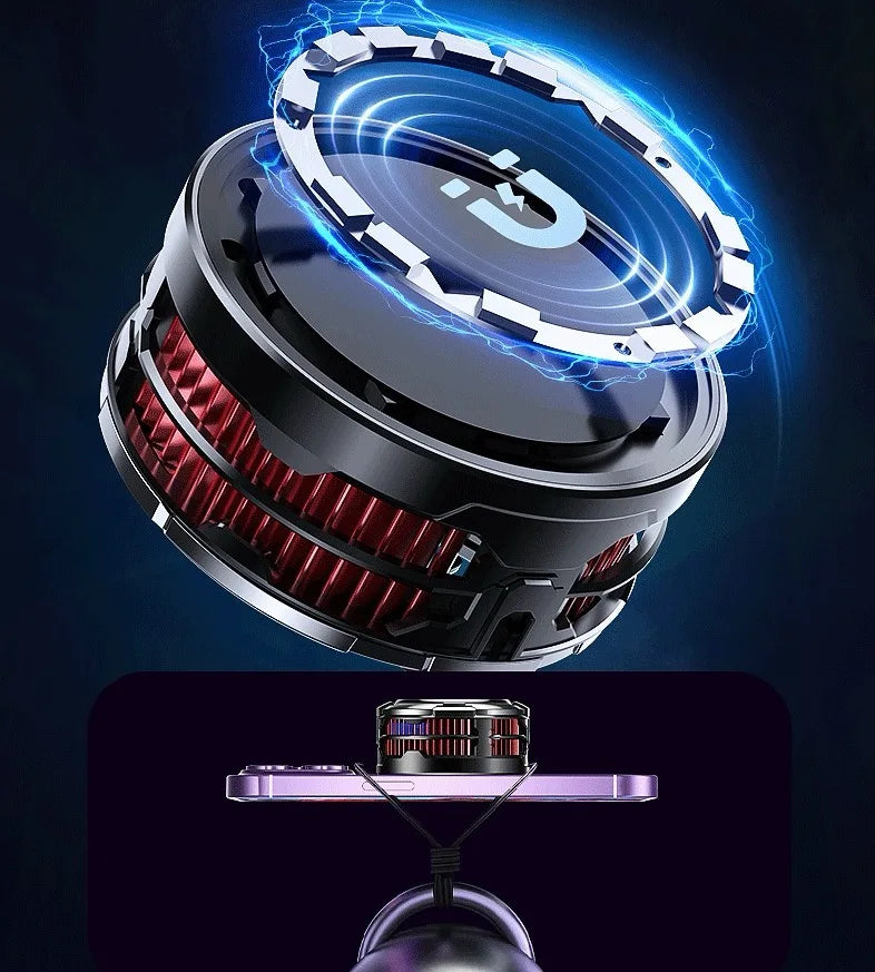 MEMO CX08, Phone Cooler and Wireless Charger, Semiconductor-Based Cooling Fan, Radiator for iPhone & Android Phones