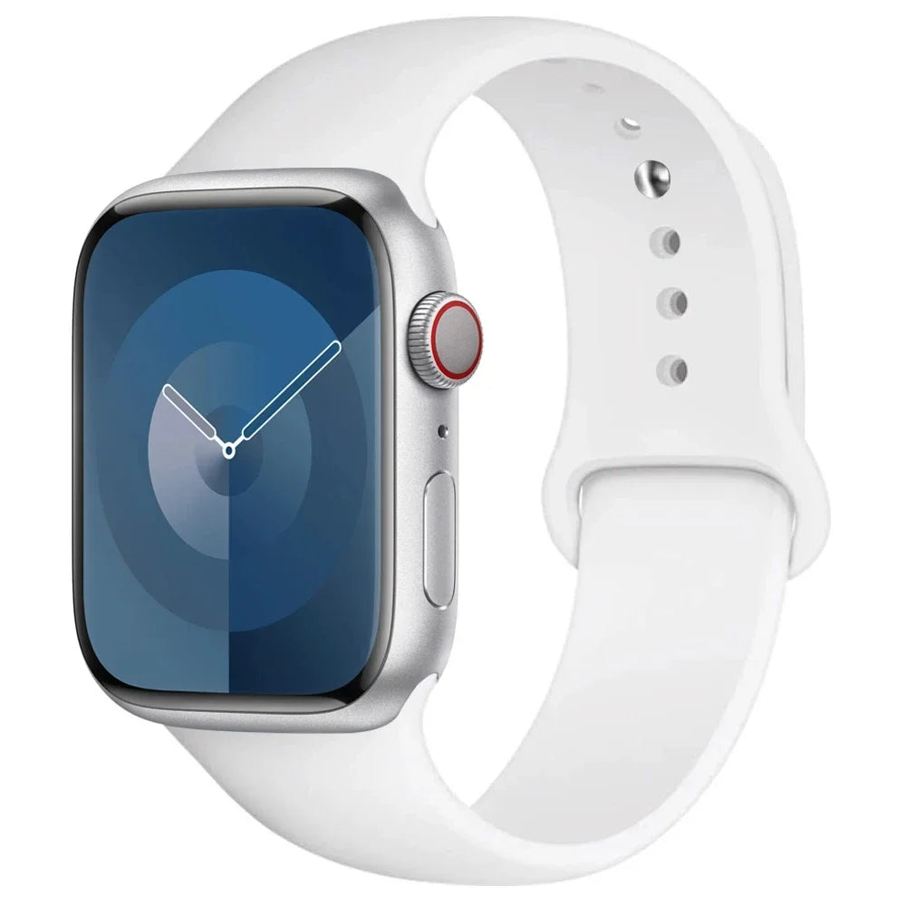 Silicone Band For Apple Watch strap 44mm 45mm 40mm 41mm 42-46mm 49mm sport bracelet iwatch series 11-10-9-8 7 6 5 4 SE-Ultra 2/3