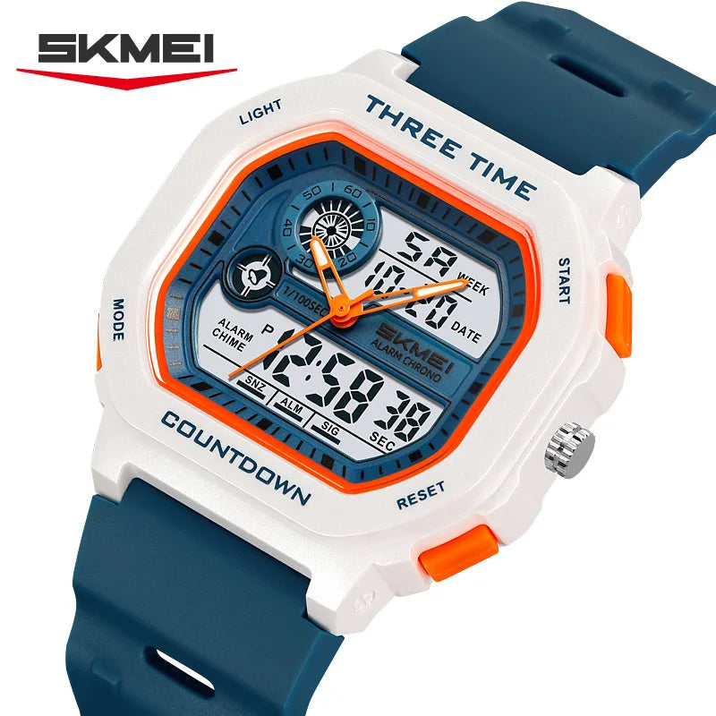 SKMEI 2641 New Leisure Sports Dual Display Men's Digital Watch Waterproof Multifunctional Electronic Military Watch reloj hombre