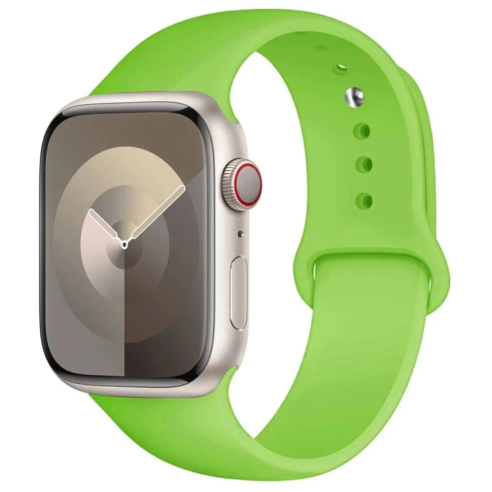 Silicone Band For Apple Watch strap 44mm 45mm 40mm 41mm 42-46mm 49mm sport bracelet iwatch series 11-10-9-8 7 6 5 4 SE-Ultra 2/3
