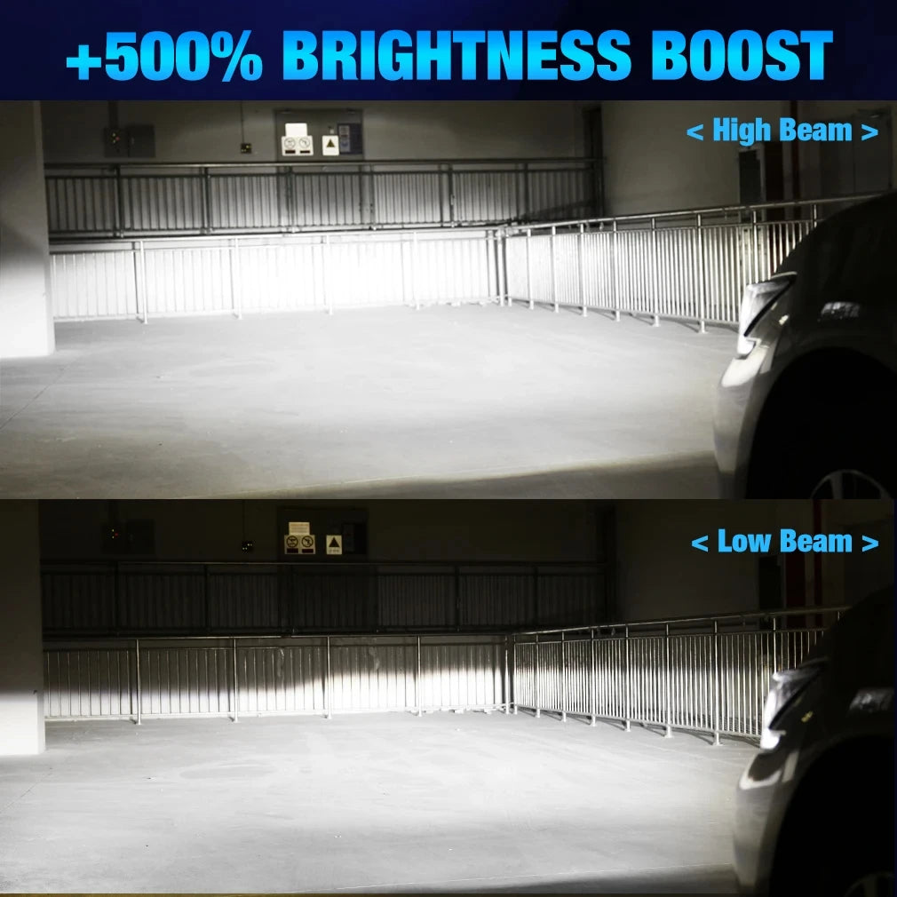 H7 LED Headlight CANBUS 30000LM 7035 CSP Chips 1:1 MINI Size Plug and Play Auto Lamp 6000K Wireless Turbo Fog Light With Fan 12V