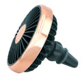 Hipacool Creative Lighting Small Fan Air Outlet USB Plug-In Cooling Fan for Car 360 Rotatation 3 Speed Wind Car Airvent Fan
