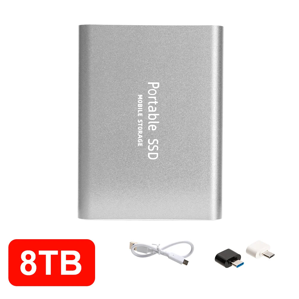12TB External SSD Portable USB C Solid State Drive Ultra Thin Powerful Performance Game File Storage