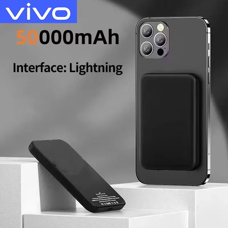 VIVO 500000mAh Magnetic Power Bank Wireless Durable Portable Fast Charger Large Capacity for Magsafe for iPhone 17/16/15/14