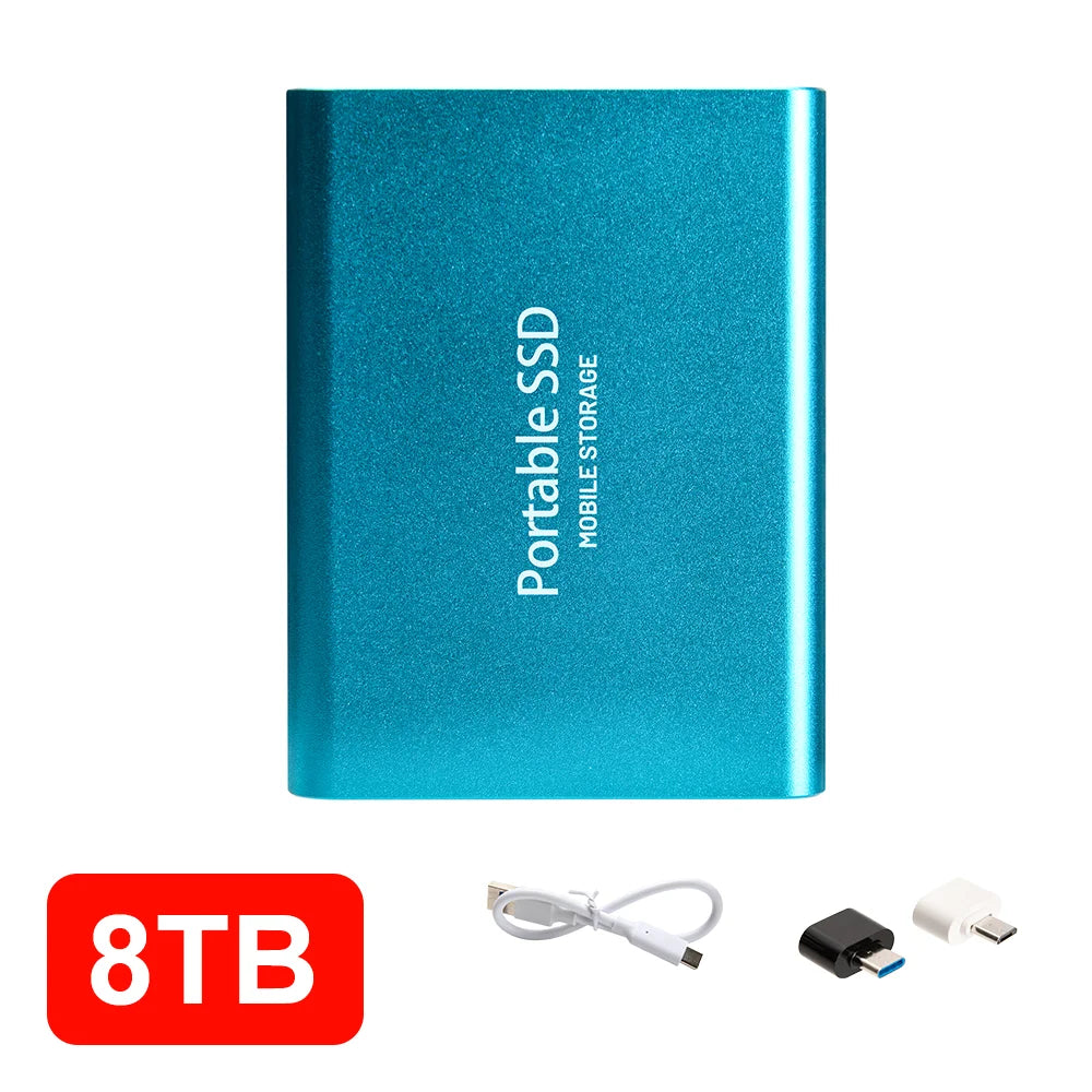 12TB External SSD Portable USB C Solid State Drive Ultra Thin Powerful Performance Game File Storage