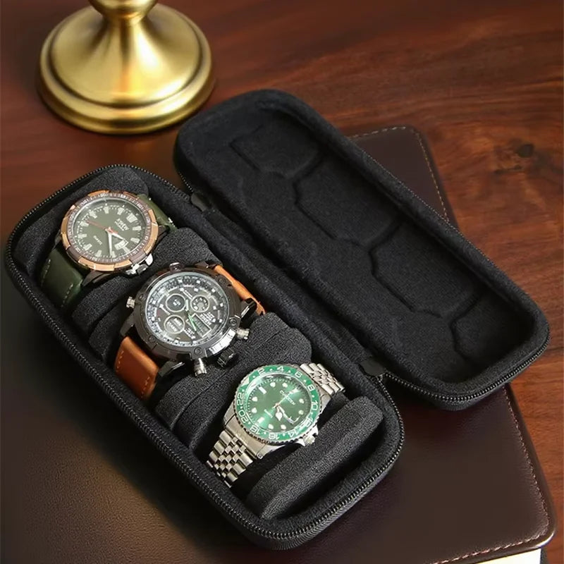 Travel Watch Box Organizer Portable Waterproof Watch Storage Box EVA Travel Watch Carrying Case Smart Watches Men & Women Gift