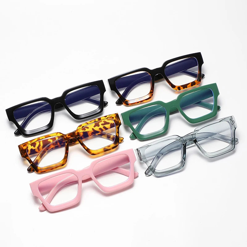 New Transparent Computer Glasses Frame Women Men Anti Blue Light Square Eyewear Blocking Glasses Optical Spectacle Eyeglass ﻿