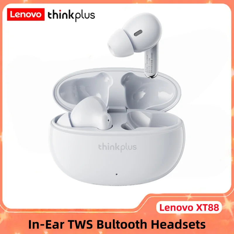 Lenovo XT88 TWS Earbuds Bluetooth 5.3 HiFi Sound Noise Reduction Touch Control Long Battery Life Sports Headphones with Mic