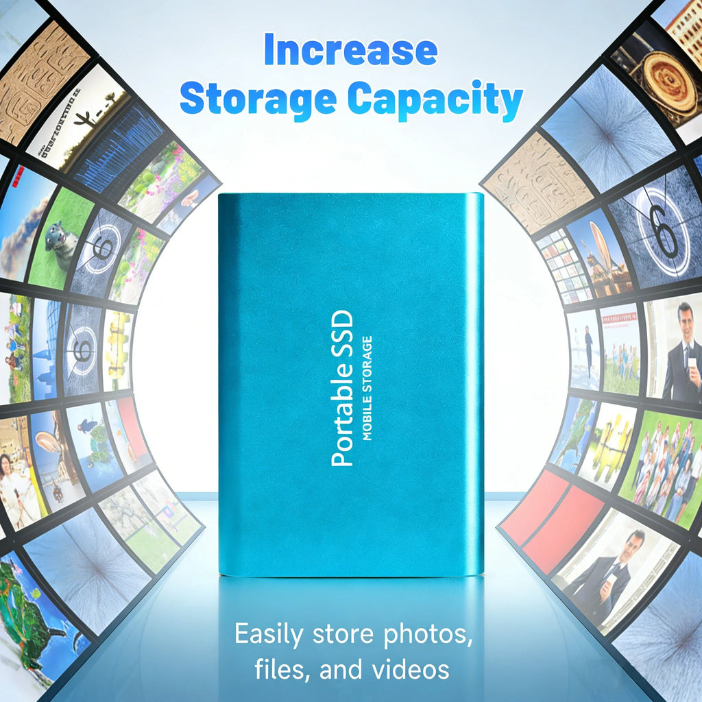 Ultra Fast Portable SSD 1TB High-speed External Hard Drive 4TB Ultra Durable Hard Disk 16TB Solid State Drive for Laptop PC MAC