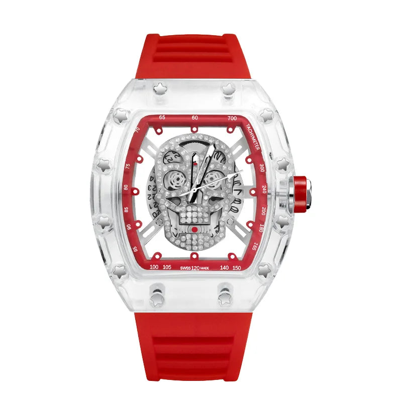 Luxury Quartz Men’s Wristwatch Male Watch for Man Watches Mechanical 2025 Trend Automatic Transparent Ghost Head Waterproof