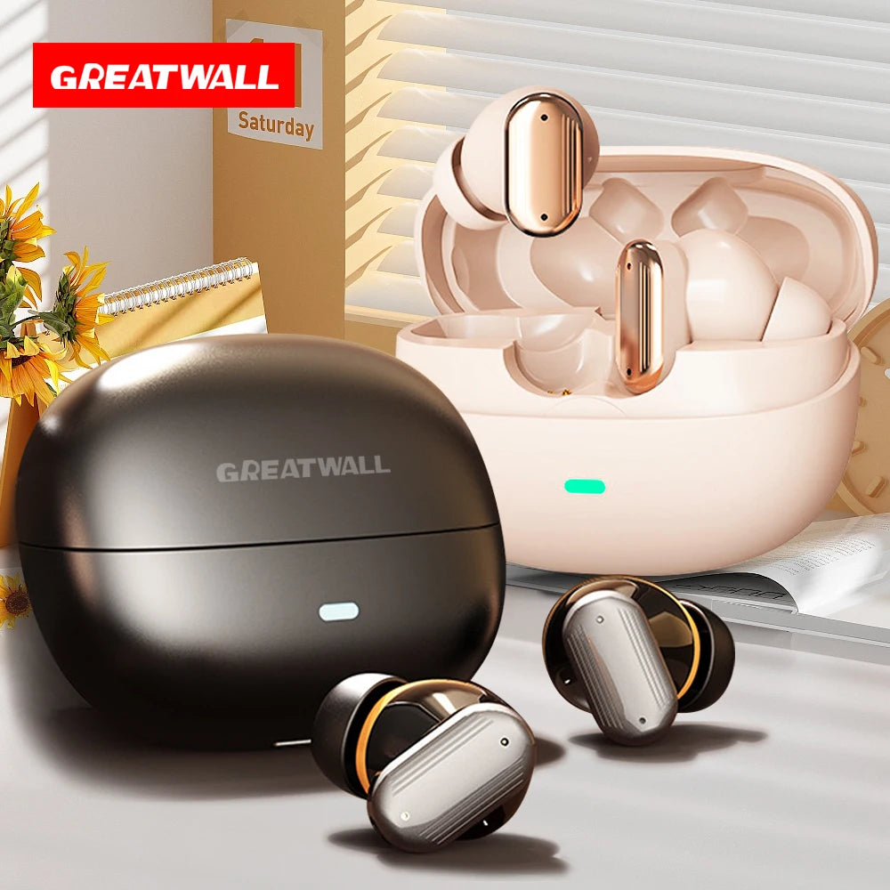 GREATWALL AI Translation Wireless Bluetooth Earphones Waterproof HIFI Sound HD Call Earbuds With Mic Headphones Office Travel