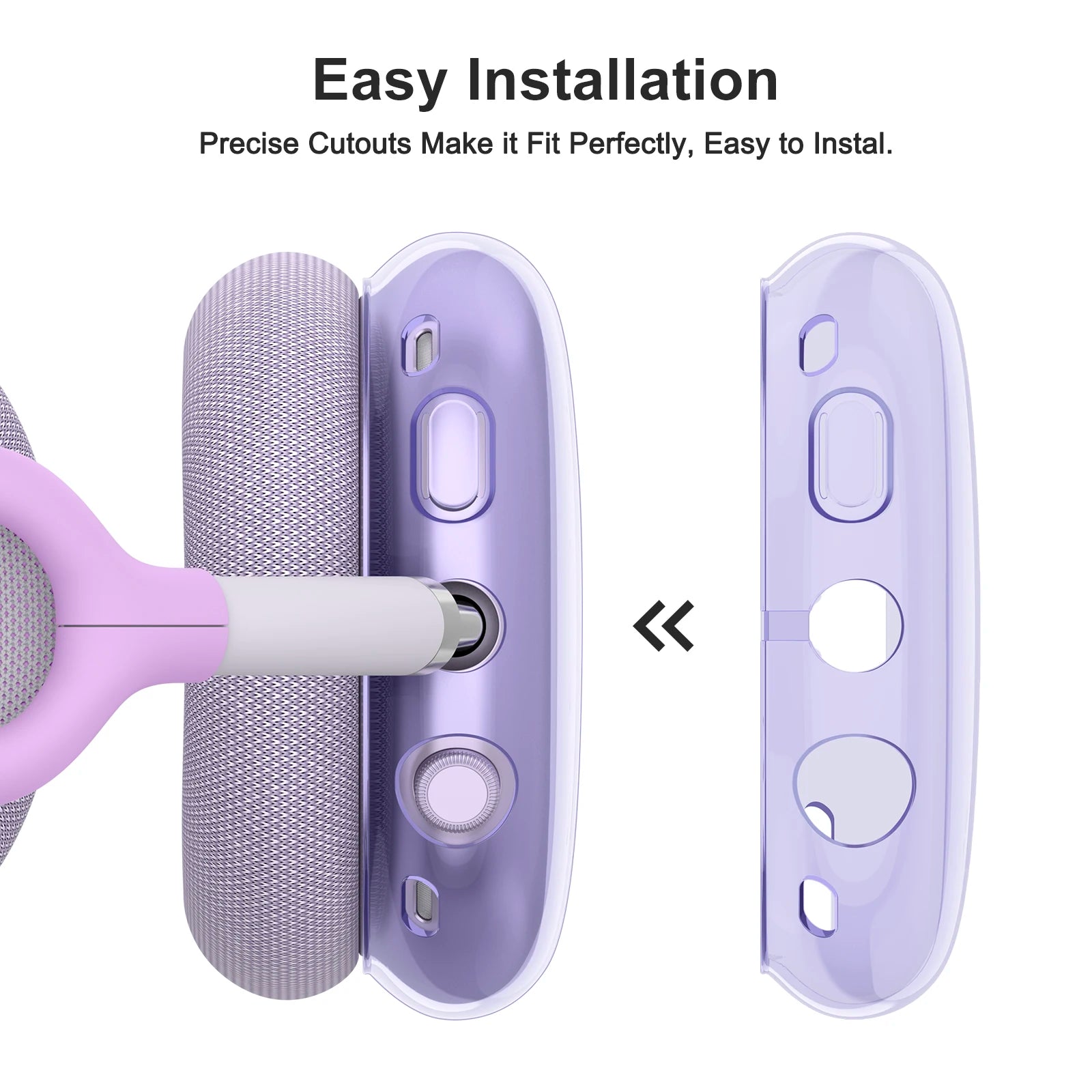 4 in 1 Clear Silicone TPU Case For AirPods Max Shockproof Ear Pad Ear Cups Headband Cover Ear Cushion/Ear Muff Protector