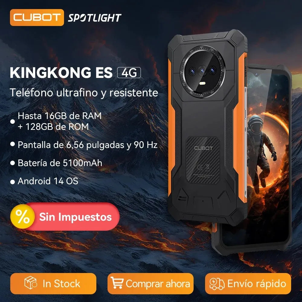 Cubot KingKong ES, Ultra-thin Rugged Smartphone, Octa-Core,16GB RAM(6GB+10GB),
