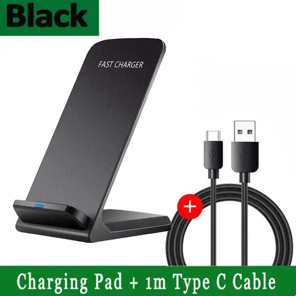30W Fast Wireless Charger Stand Pad for iPhone 17-11/XR, Samsung Galaxy S25/S26/S21/S20, Xiaomi, Huawei & All Qi-enabled Phones