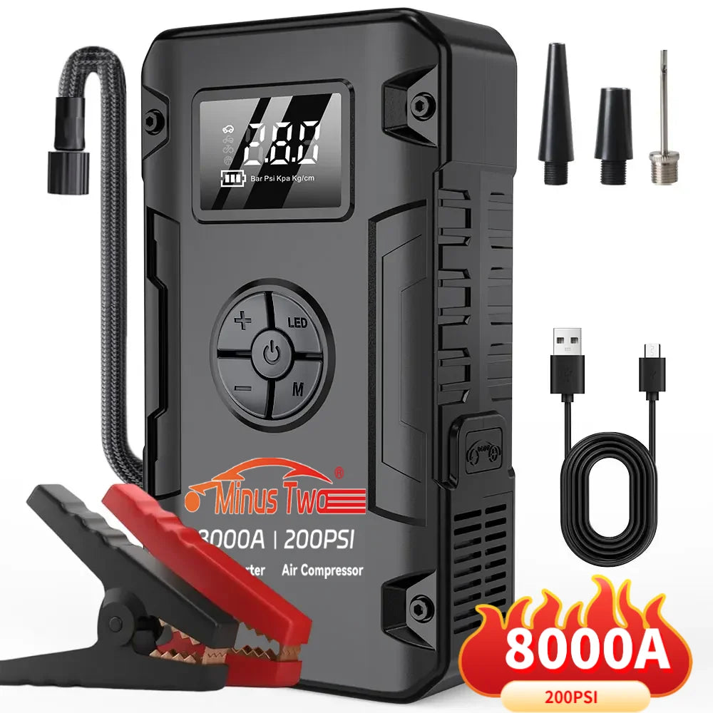 Wireless Peak Car Jump Starter, Portable Emergency Booster & Car Power Supply, All-in-One Backup Power for Vehicle SUV Truck