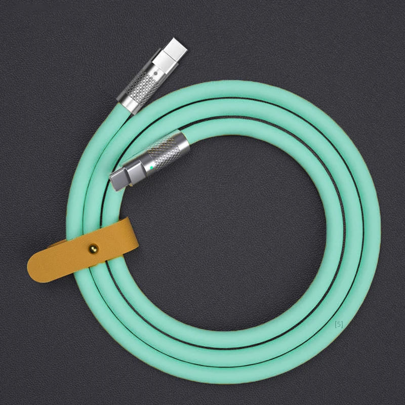 New 120w 6A Super Fast Charge PD Type C Liquid Silicone Cable Quick Charge 1M 1.5M 2M Usb Cable Usb C to C Charger Cable