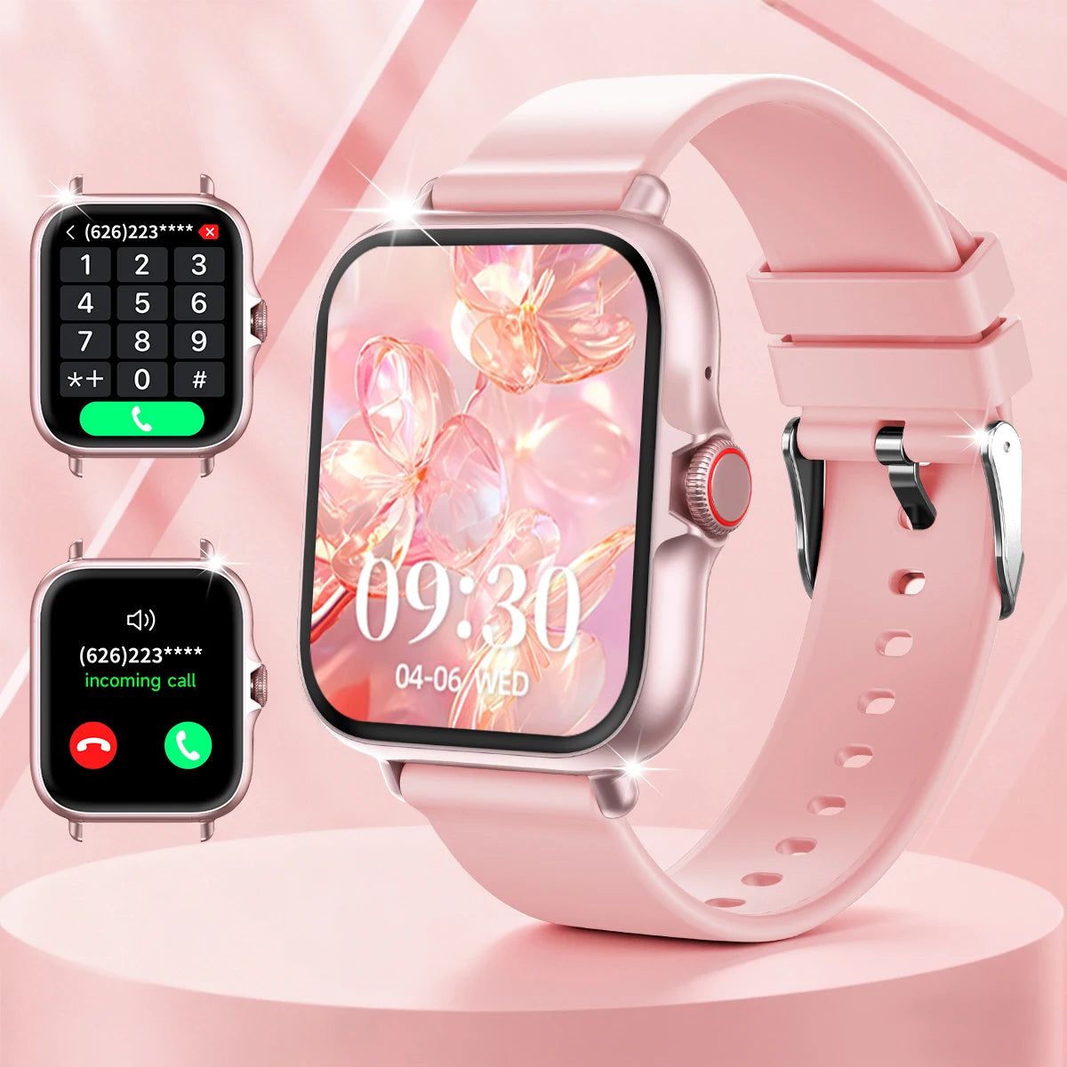 New 1.83''Screen Smartwatch Wireless Call Message Reminder Multiple Sports Modes Remote Camera Perfect Holiday Gift Men Women