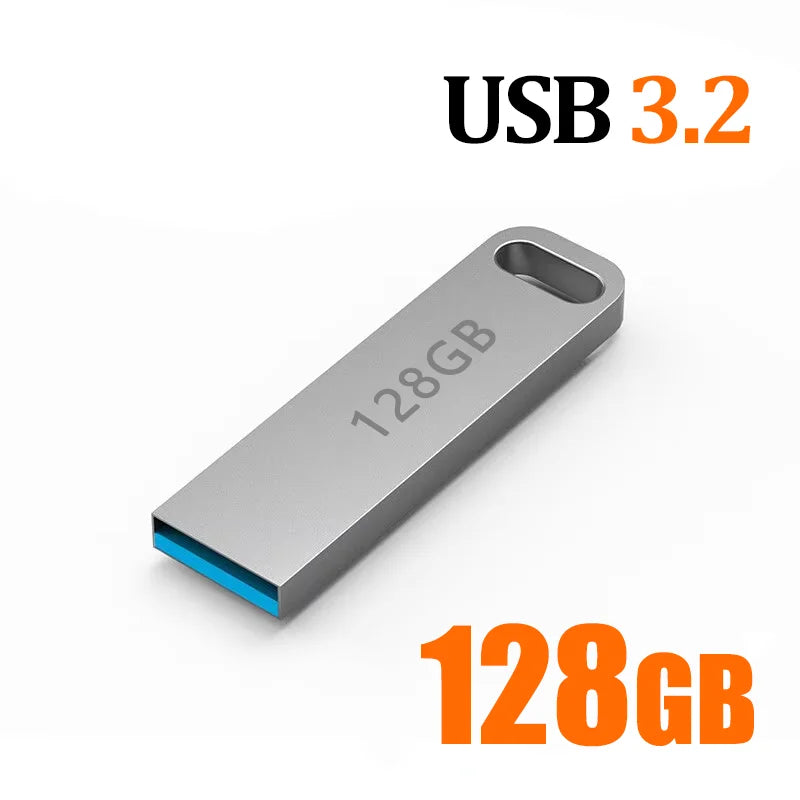 2TB Flash Drive USB 3.2 Super High Speed Transfer Metal Mini U-Disk Pen Drive Type C Memory Waterproof Disk SSD U-Drive ﻿