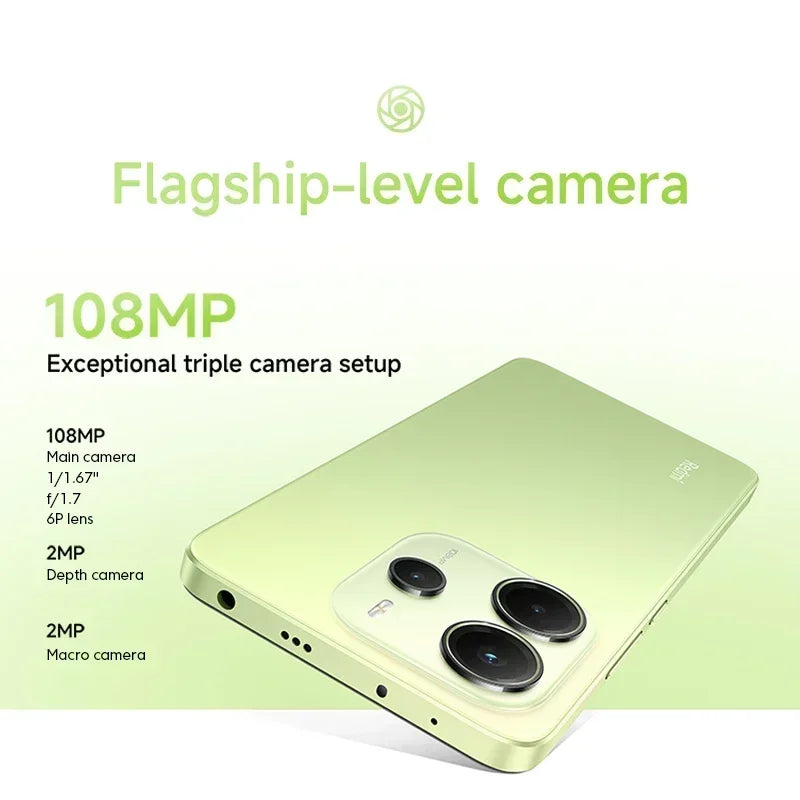 【World Premiere】Global Version Xiaomi Redmi Note 14 MediaTek Helio G99-Ultra 108MP AI Camera 5500mAh 6.67" 120Hz AMOLED Displa