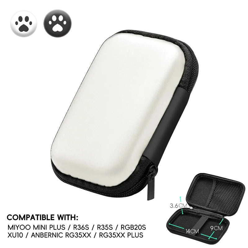 DATA FROG EVA Protective Case For R36S / R35S / RG35XX / Miyoo Mini Plus Retro Handheld Console Storage Bag Shockproof Carrying