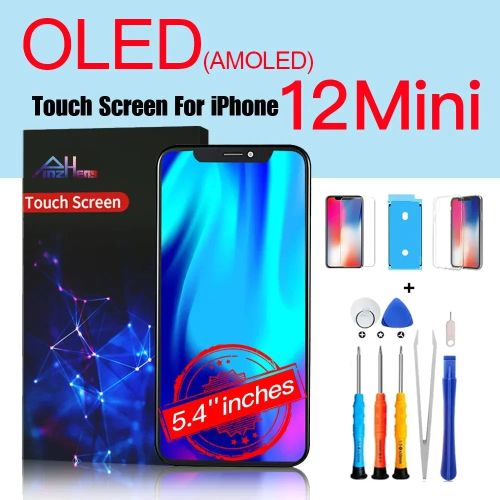 PINZHENG High Quality Screen AMOLED INCELL LCD OLED OEM For iPhone 11 12 13 Mini Pro Max XS XR MAX Display Replacement With Tool